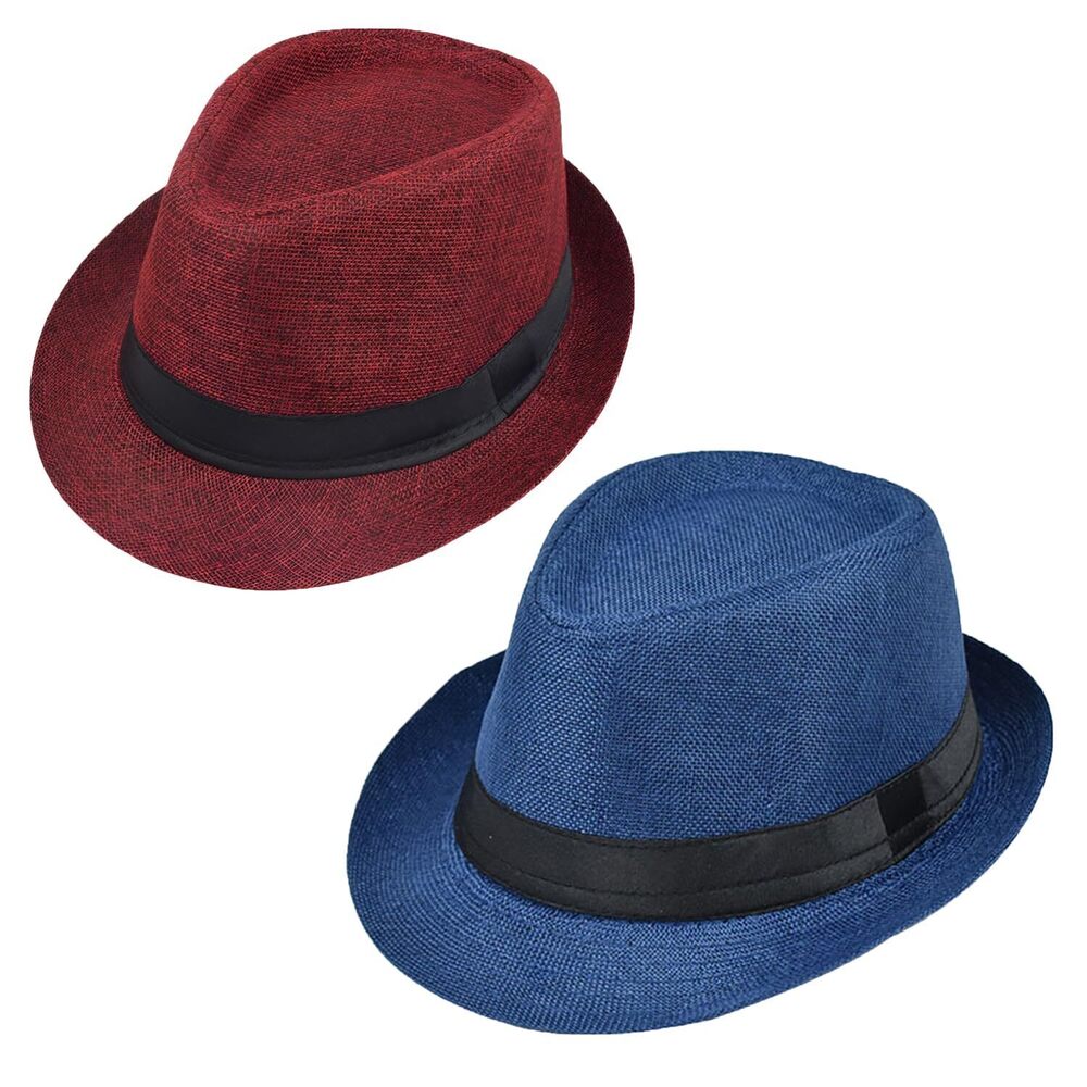 9592 Classic Unisex Panama Fedora Hat Short Brim Summer Beach Style US